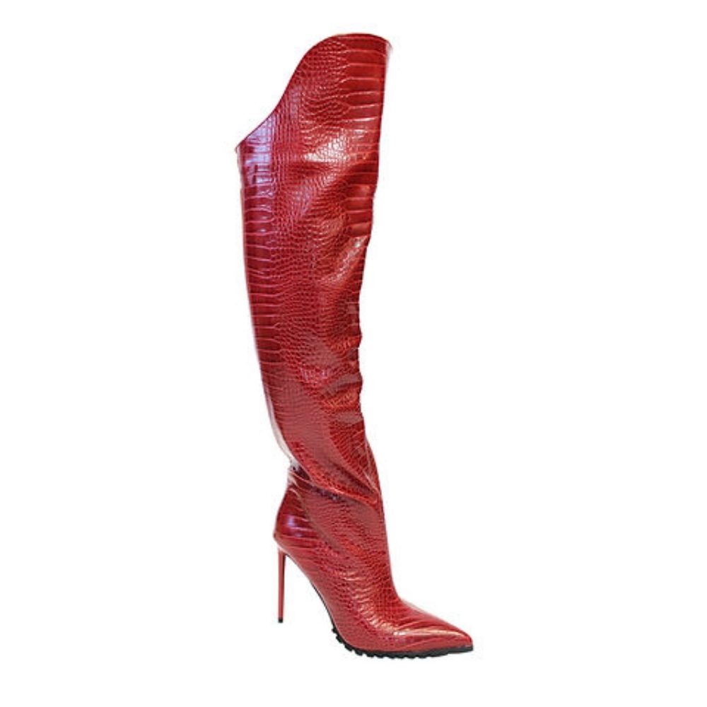 Croc Stiletto Boots